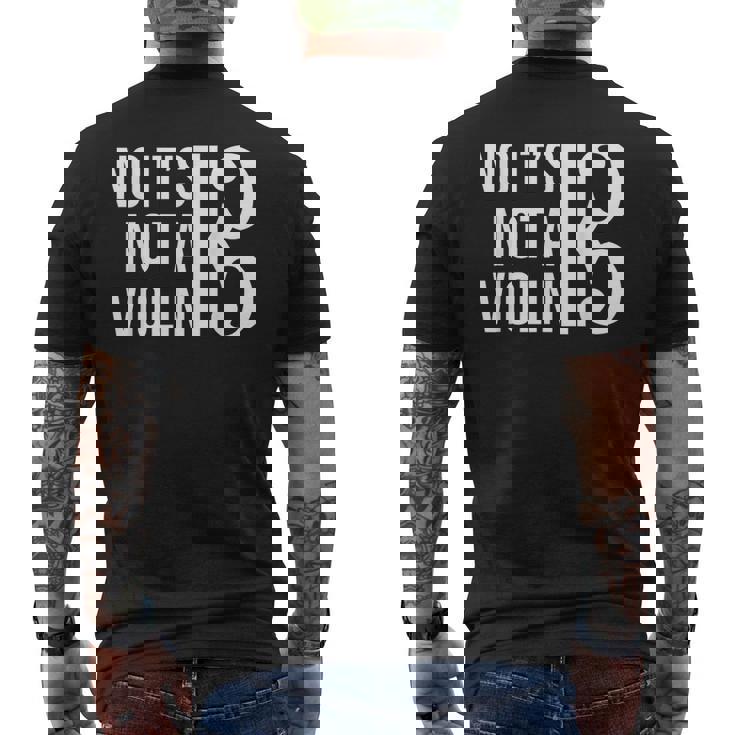 No It's Not Aiolin ヴィオラ アルト記号 ギフト ヴィオラ 恋人 プライド メンズTシャツ バックプリント