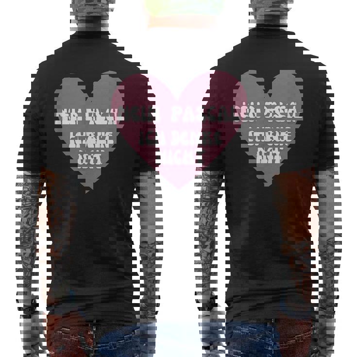 No Pascal I Think Not Heart Memes メンズTシャツ バックプリント