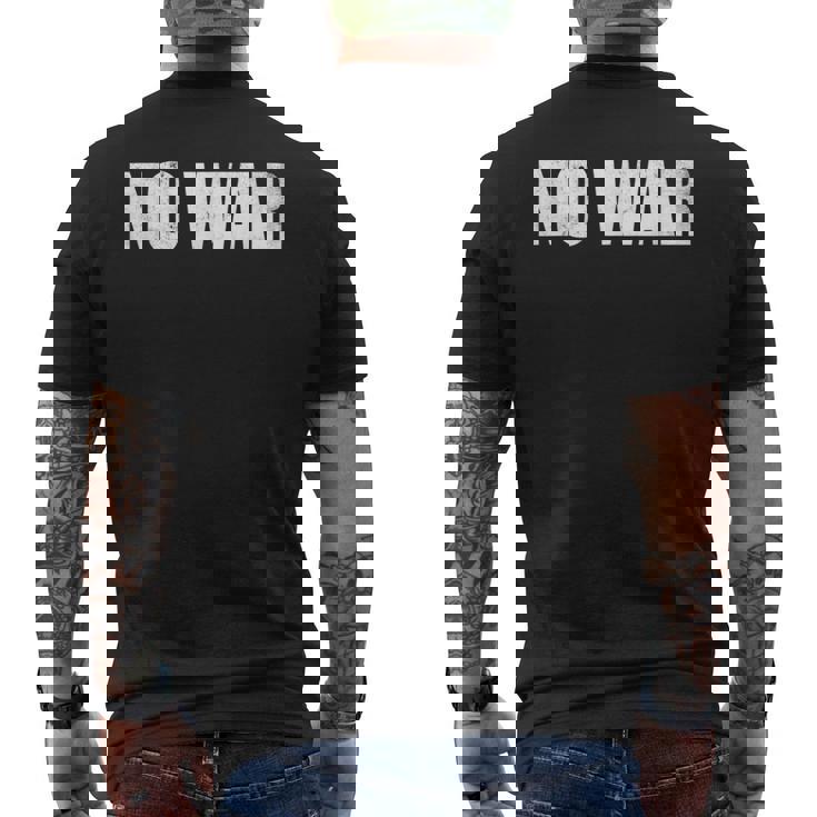 No War Peace No War No War T No War メンズTシャツ バックプリント