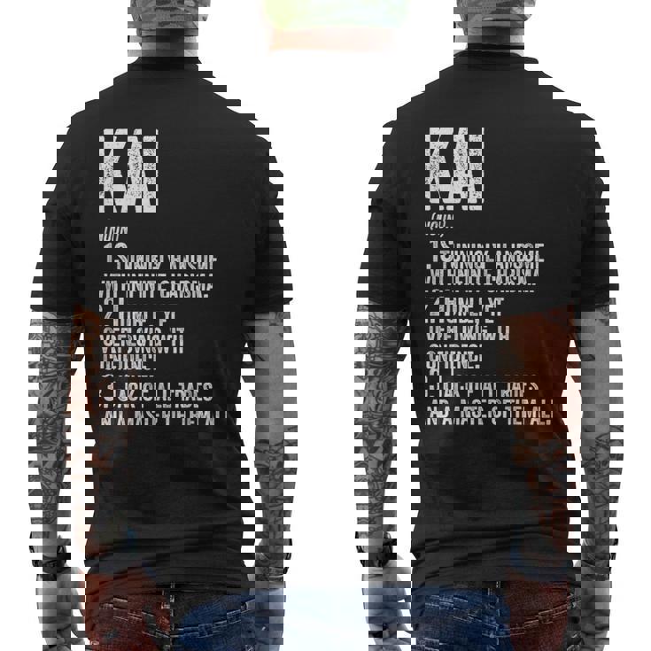 Nombre Camisa Kai Definition Nombre Personalizado Divertido Camiseta Hombre Estampado Espalda