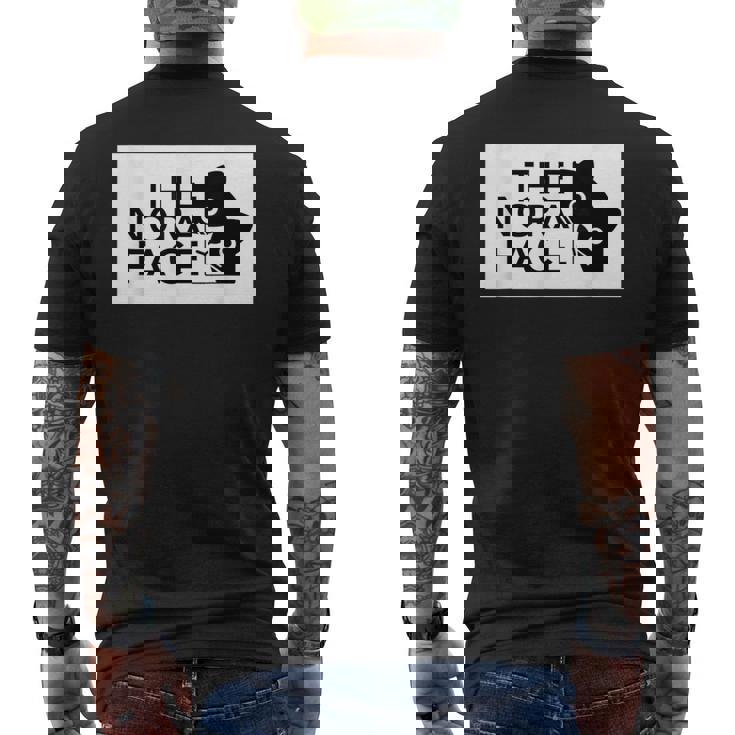 The Nora Face ザ・ノラ・フェイス『ノラネコさん』猫 ハチワレ パロディ ゆるくて かわいい 面白 メンズTシャツ バックプリント