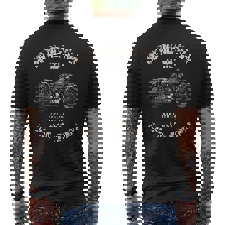 Norton-16H クラシックバイク Ww2 メンズTシャツ バックプリント