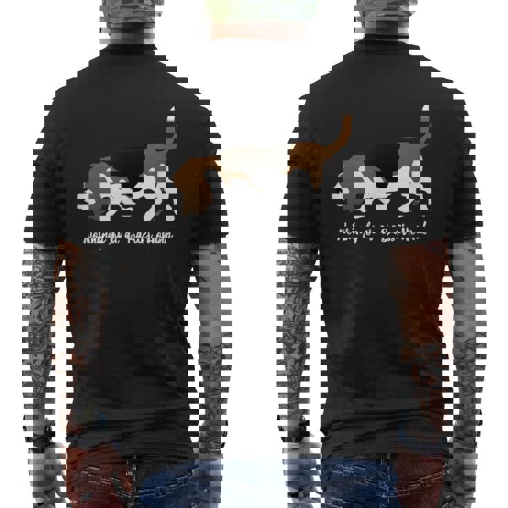 Nothing But A Basset Hound Dog Love For The Basset Baritone メンズTシャツ バックプリント