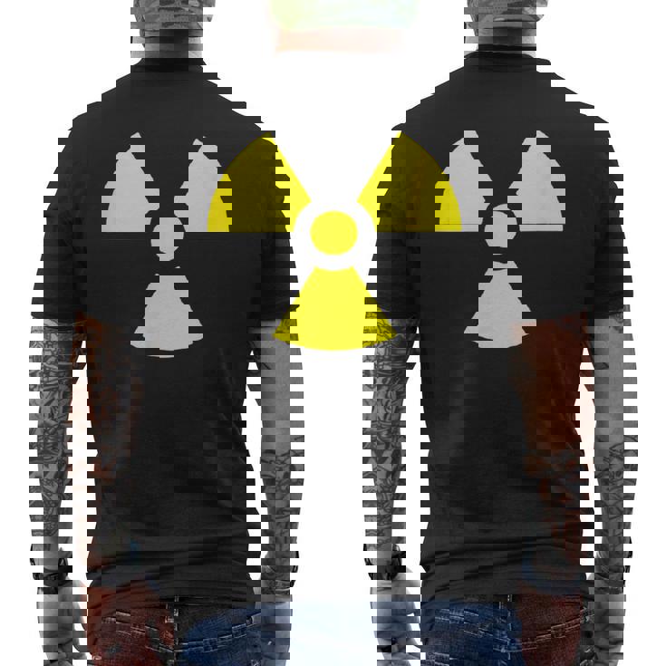 Nuclear 警告 放射線 危険 サイン 放射線活動 メンズTシャツ バックプリント