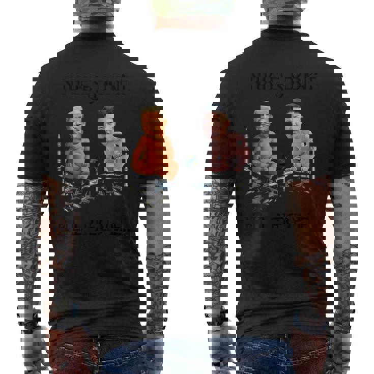 Nukes Don't Kill People…ドナルド・トランプとキム・ジョンウンティー メンズTシャツ バックプリント