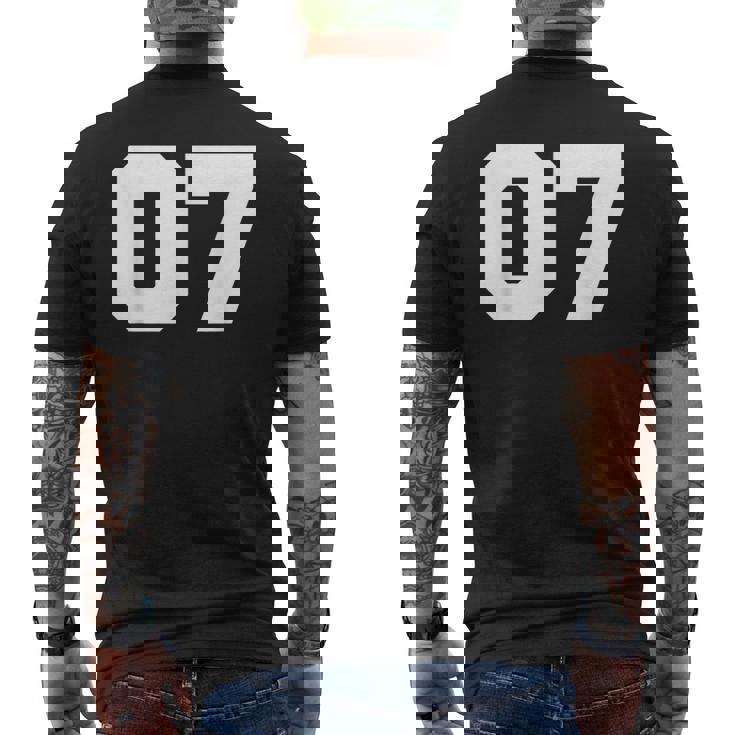 Number 07Ports Jersey Player 07 7 Fan Front Printarsity メンズTシャツ バックプリント