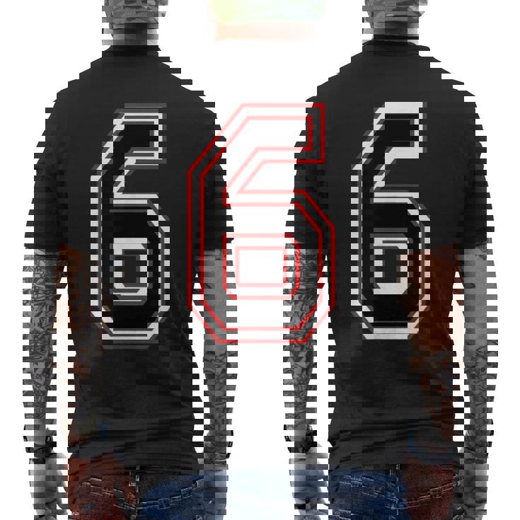 Number Numero 6 6番 メンズTシャツ バックプリント