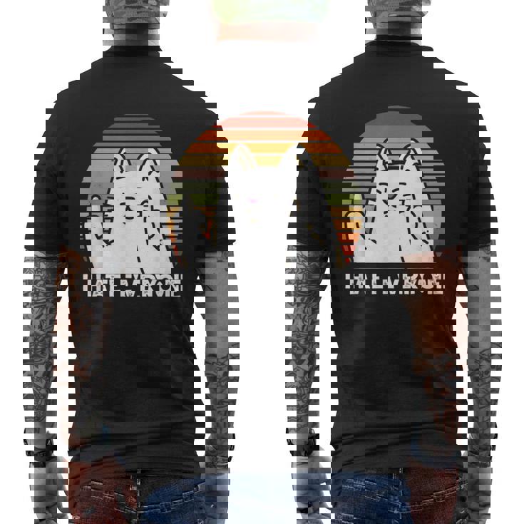 Odio A Todos Los Gatos Camiseta Hombre Estampado Espalda