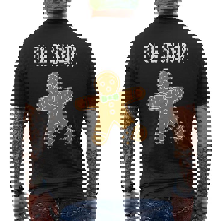 Ohnap ジンジャーブレッドマン クッキー 骨折脚 面白い メンズTシャツ バックプリント