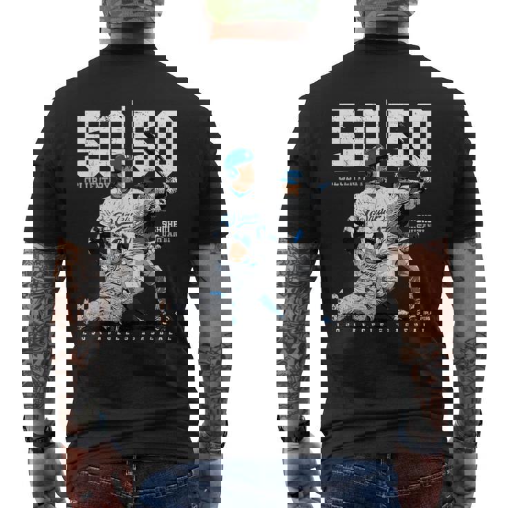 Ohtani Historic 50-50 Club Entryhohei Ohtani Mlbpa メンズTシャツ バックプリント