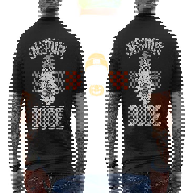 Onepooky Dude Ghost Dude ハロウィン メンズTシャツ バックプリント