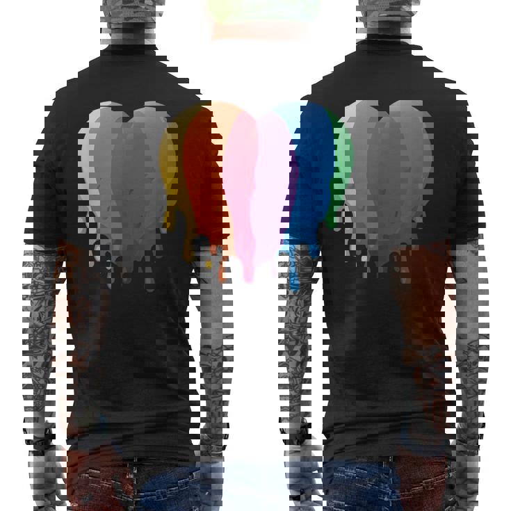 Orgullo Del Corazón Del Arco Iris Lgbtq Camiseta Hombre Estampado Espalda