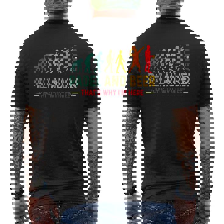 Padel Y Cerveza Evolución Divertida Para Amantes Del Pádel Camiseta Hombre Estampado Espalda