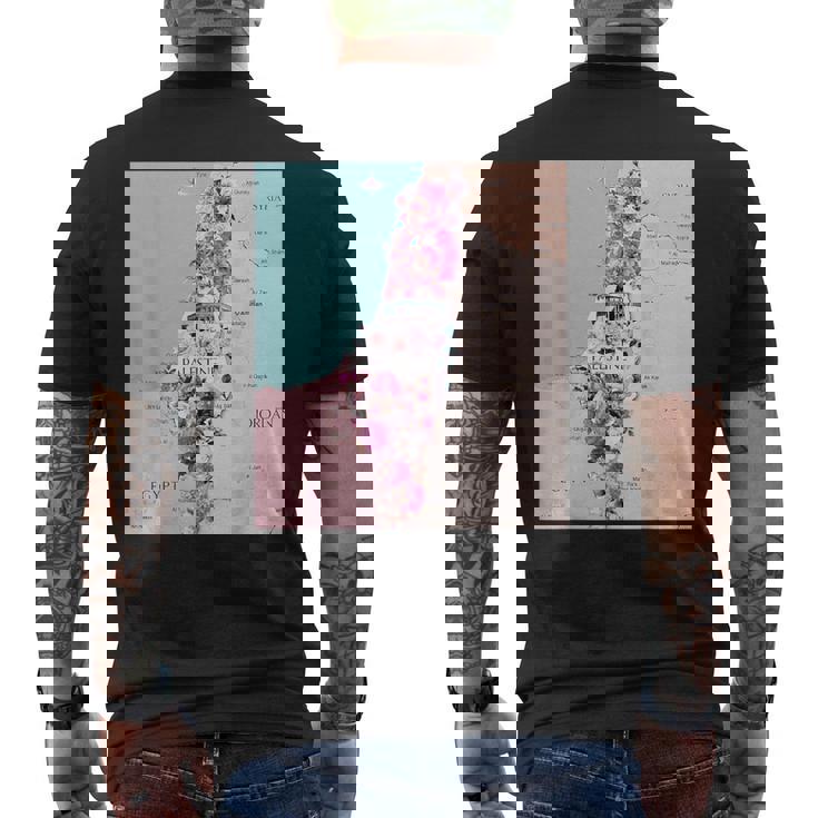 Palestine Map Palestinians Map メンズTシャツ バックプリント
