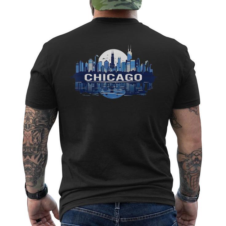 Panorama Du Centre-Ville De Chicago T-shirt imprimé au dos