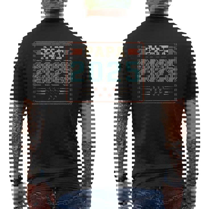 Papa 2025 初めての父の日 新しい父親 父性 メンズTシャツ バックプリント