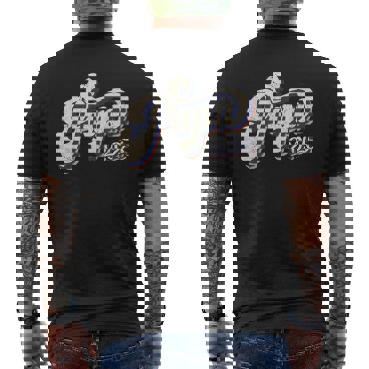 Papa 2025 初めての父の日 父性 新しいパパ メンズTシャツ バックプリント