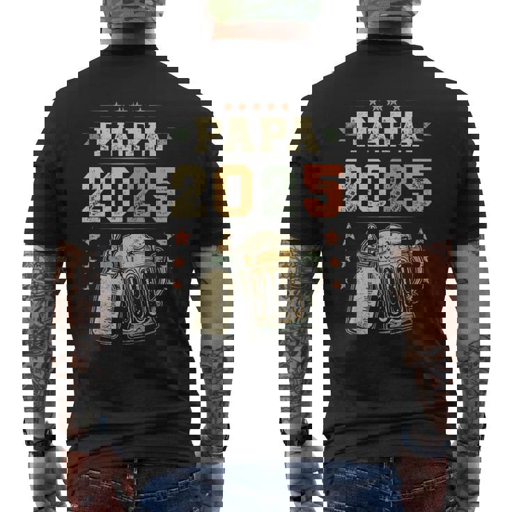 Papa 2025 年生 新しいパパ 若いパパ 初めてのパパ メンズTシャツ バックプリント