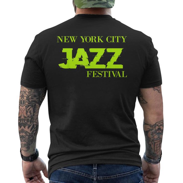 Para Los Amantes Del Jazz Y Músicos El Festival De Té De Nueva York Camiseta Hombre Estampado Espalda