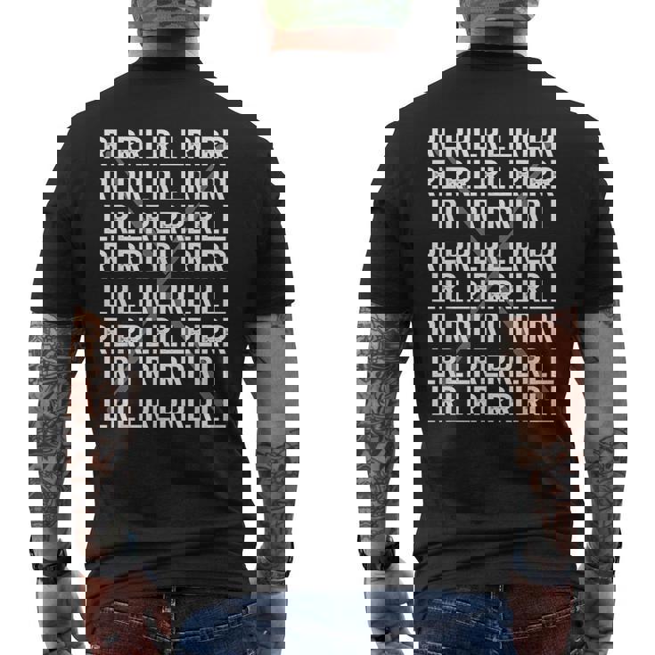 Paradiddleariations マーチングドラマー ドラムスタッフ メンズTシャツ バックプリント