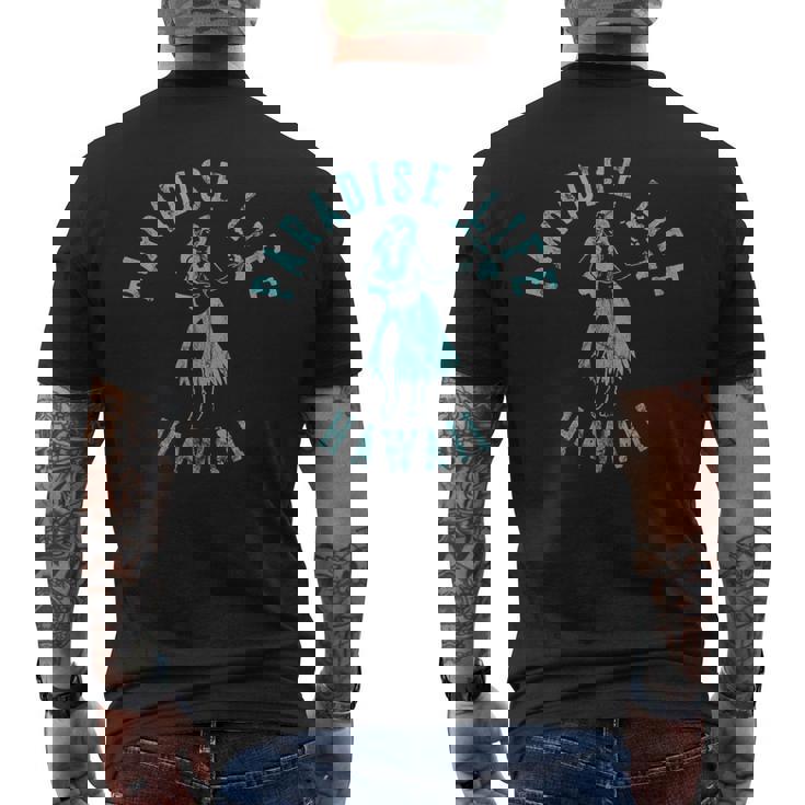 Paradise Life ハワイアロハフラガール ヴィンテージスタイル メンズTシャツ バックプリント