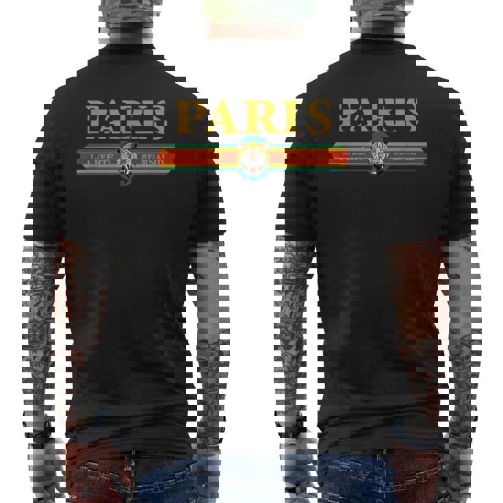 Paris Tiger Face Fashion メンズTシャツ バックプリント