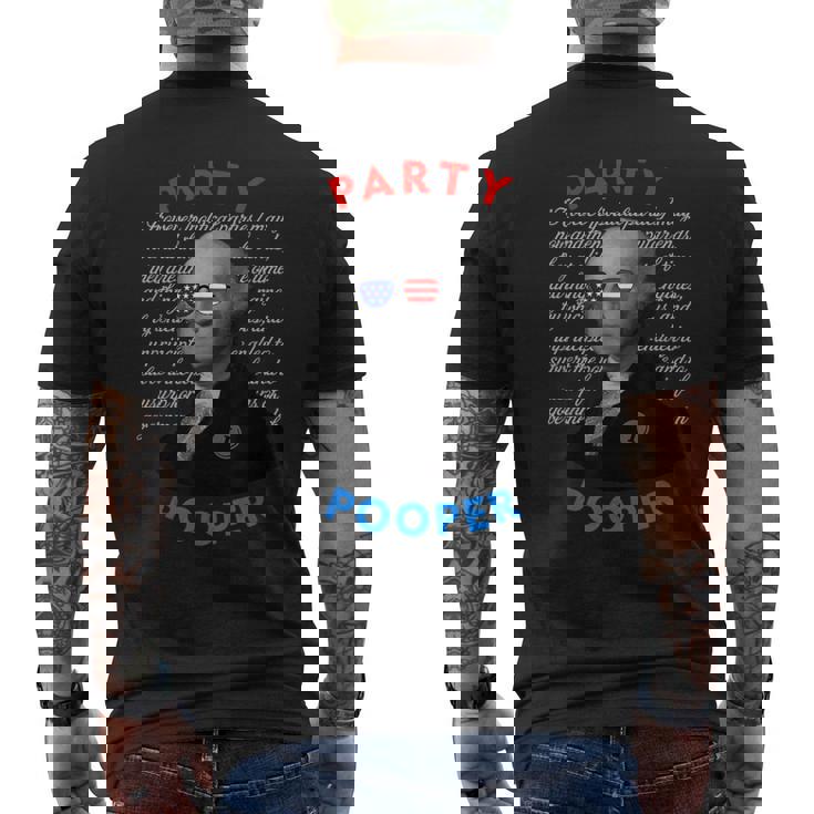 Party Pooper 面白い独立無党派投票者 7月4日 メンズTシャツ バックプリント