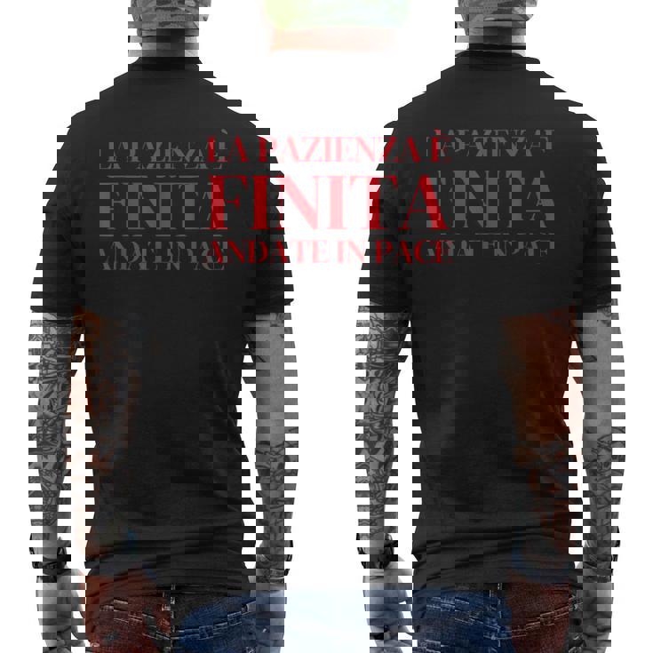 Patience Is Over Go In Peace メンズTシャツ バックプリント