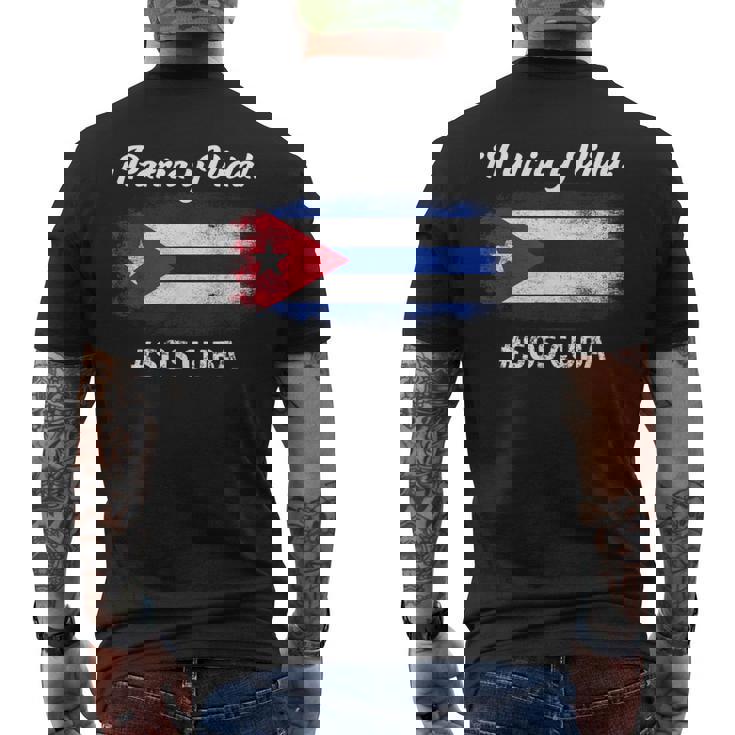 Patria Yidaos Cuba Bandera Gratis Cuba Camiseta Hombre Estampado Espalda