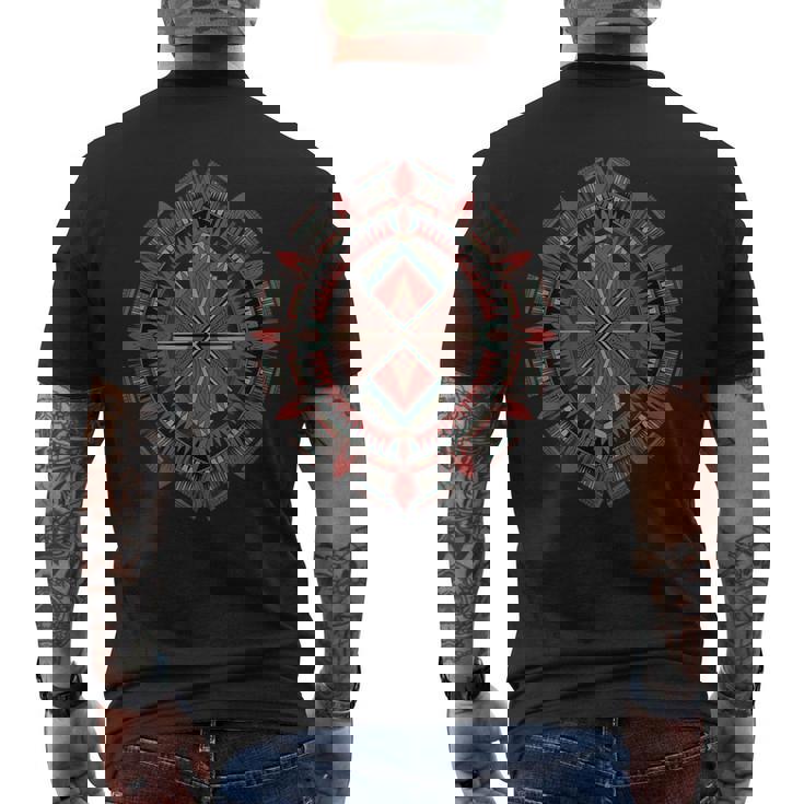 Patrón Tribal Indio Arte Tribal Nativo Americano Camiseta Hombre Estampado Espalda