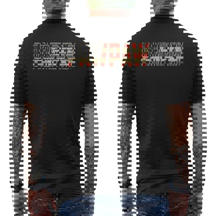 Pawpaw Bold Patriotic American Flag Father’S Day Pawpaw Men's T-shirt Back Print