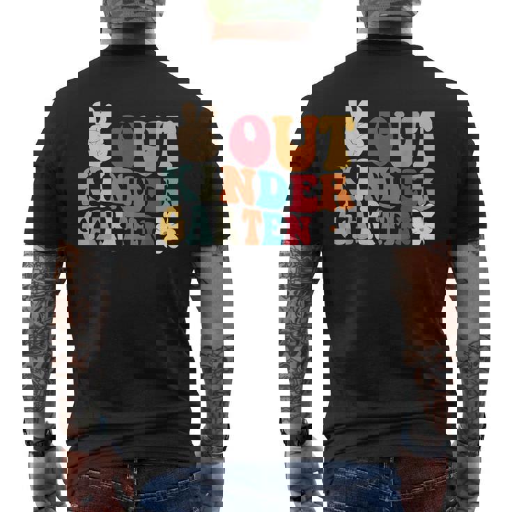 Peace Out 幼稚園 卒業 ピースアウト 幼稚園 メンズTシャツ バックプリント