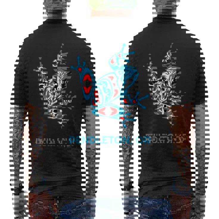 Pendleton オレゴンレッドブルフロッグ Pnw アート ネイティブアメリカン メンズTシャツ バックプリント