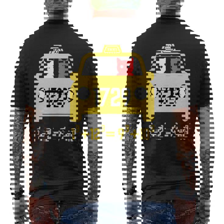 Penredpen タクシーキャット、ラマヌジャンタクシータクシー番号 1729 メンズTシャツ バックプリント