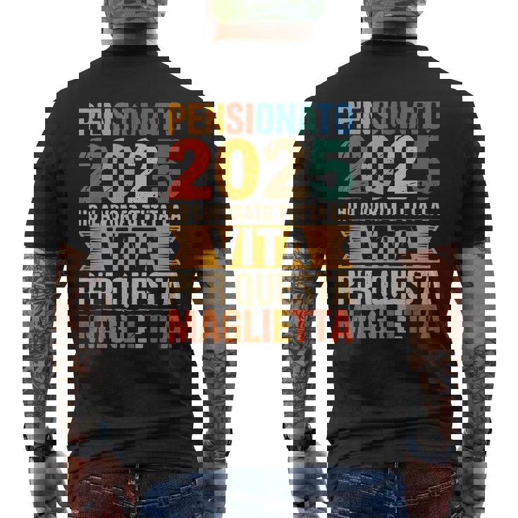 Pensionato 2025 Divertente Regalo Di Pensione T-shirt da uomo con stampa posteriore