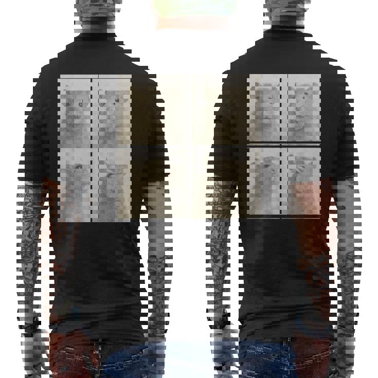 Photobooth おもしろ動物ネズミヴィンテージ自撮り写真撮影 メンズTシャツ バックプリント