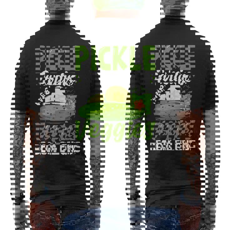 Pickle Paradiese Wherveggie For Pickle Paradiese ピクルスギフトとキュウリ用 メンズTシャツ バックプリント