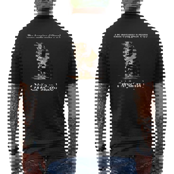 Please Make Everything Go Well For 私だけ 猫の言葉 メンズTシャツ バックプリント