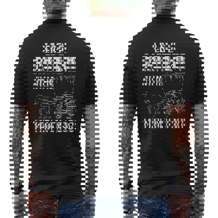 Please Be Patient With Me I'm From The 1900S 馬 メンズTシャツ バックプリント