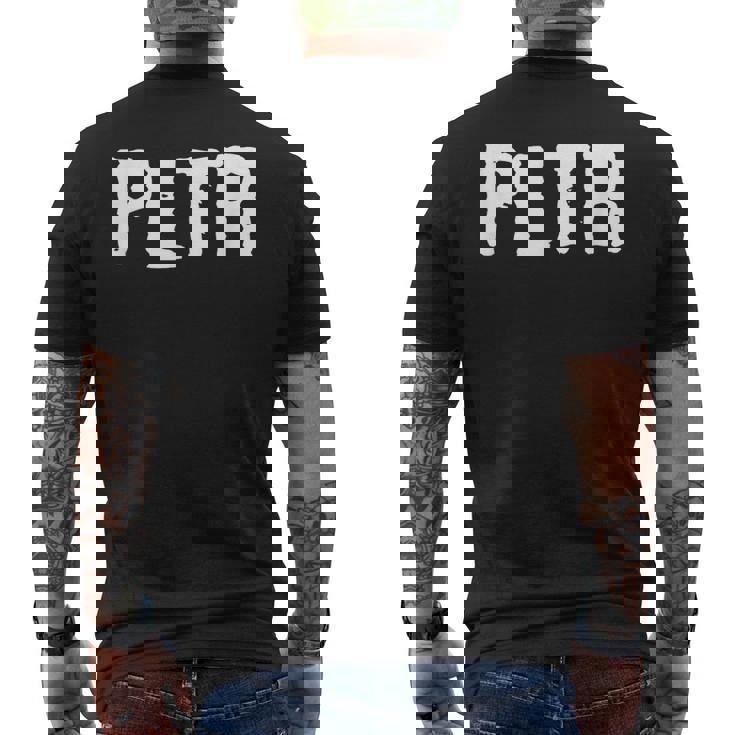 Pltr メンズTシャツ バックプリント