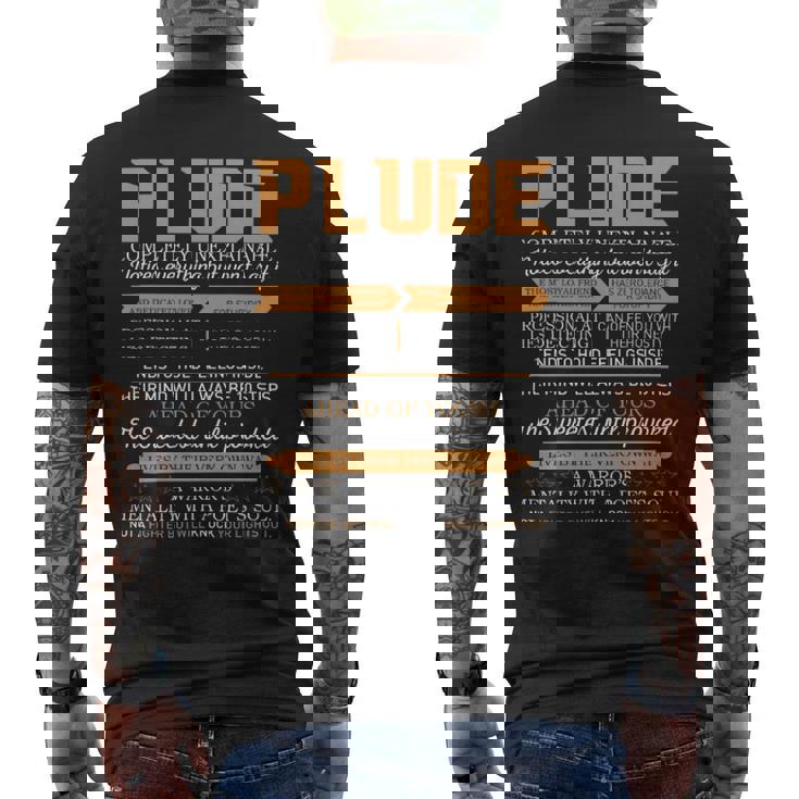 Plude Completely Unexplainable Notices Everything But Won’T Say It Name Men's T-shirt Back Print