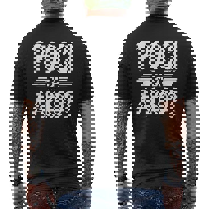 Pogi Ba Akoフィリピン人 メンズTシャツ バックプリント