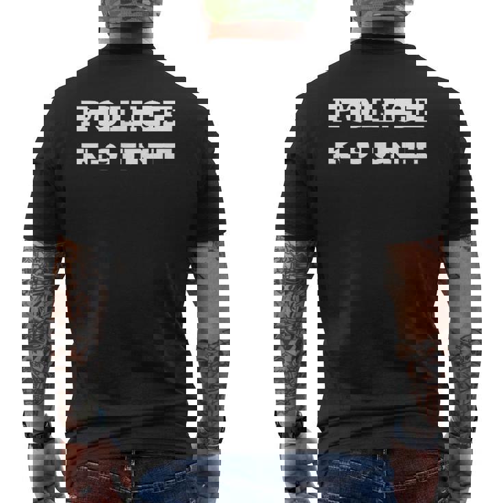 Police K-9 ユニットオンデューティーユニフォーム ドッグハンドラーチーム K9 オフィサー メンズTシャツ バックプリント