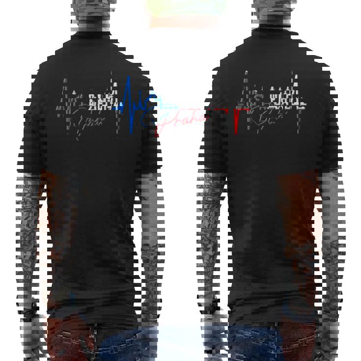 Pragakyline Latido Del Corazón República Checa Amo Praha Camiseta Hombre Estampado Espalda