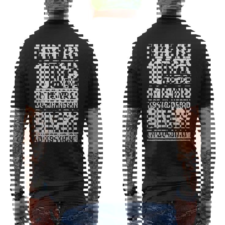 Programador De Computación Divertido Código Binario Informático Camiseta Hombre Estampado Espalda