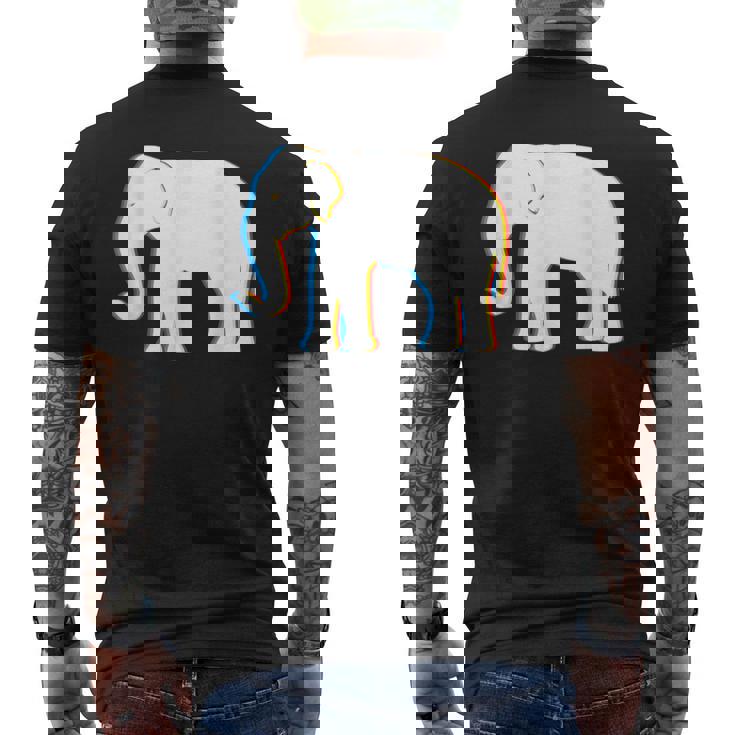 Psy Trance サイケデリックエレファントtシャツ メンズTシャツ バックプリント