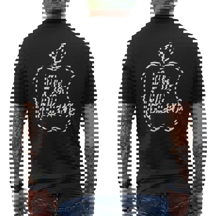 Ptg 彫刻 アップル デザイン 先生 ミセス・ウィリアムズ メンズTシャツ バックプリント