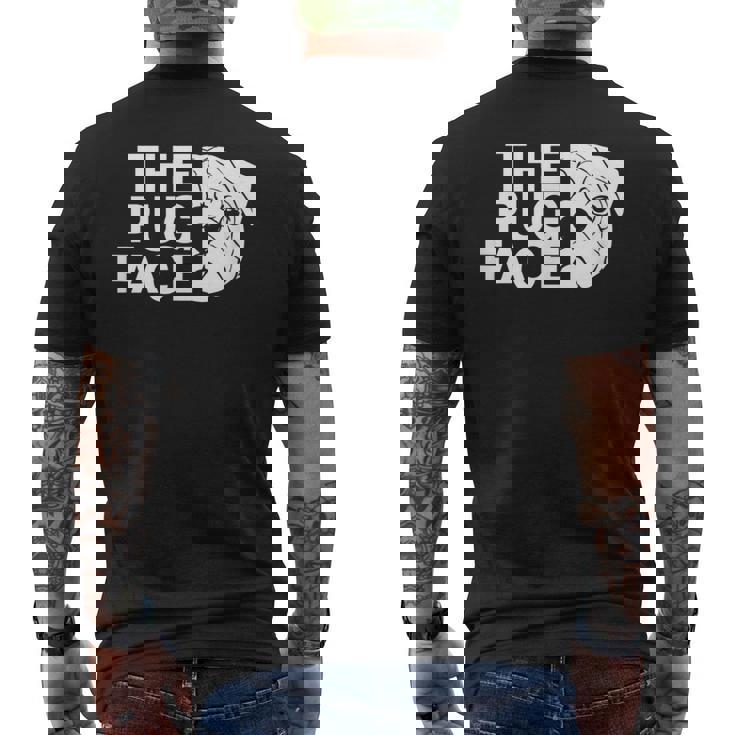 The Pug Face メンズTシャツ バックプリント