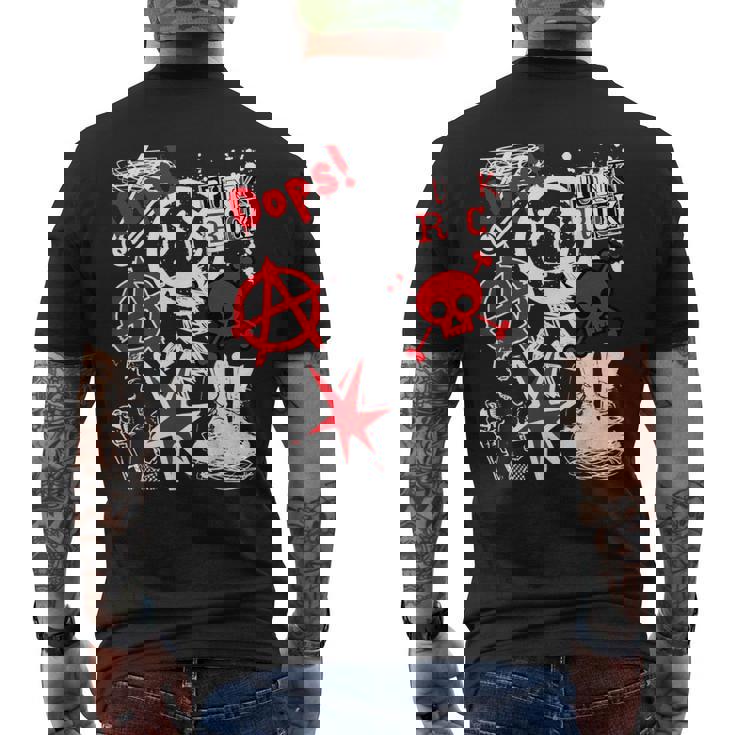 Punk's Not Dead ブラック&レッド メンズTシャツ バックプリント