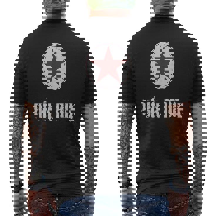 Punk Rock パンクロックスターのプレゼントでパンクロックミュージシャンのデザイン メンズTシャツ バックプリント